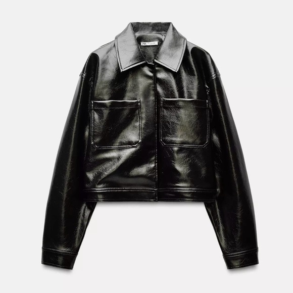 Zara Jackets & Blazers - Zara faux leather jacket